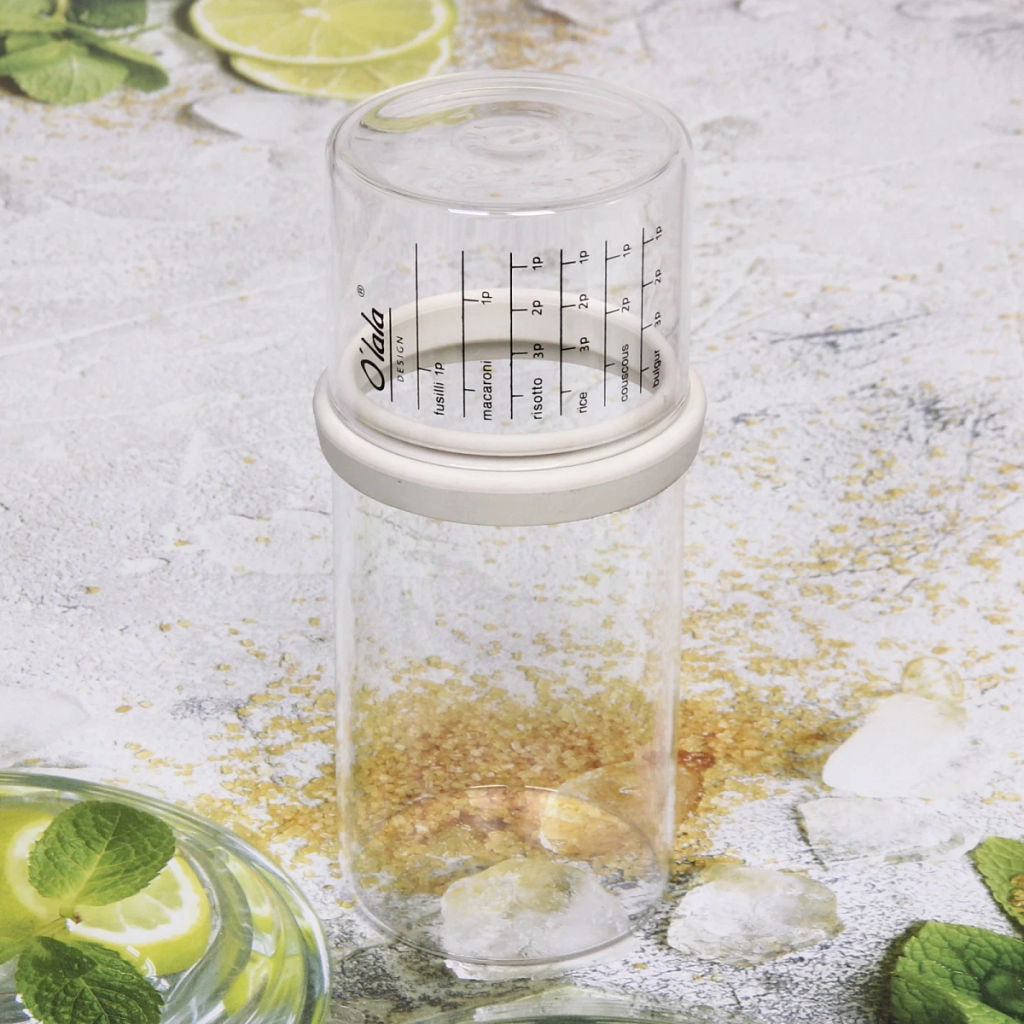 Банка для продуктов стеклянная 850мл "Olala" с мерный стаканом