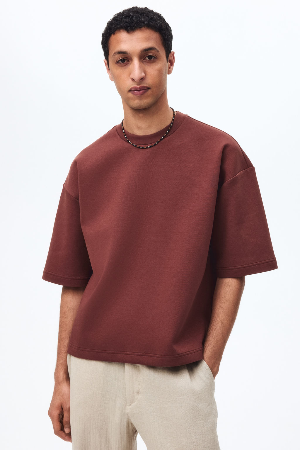 Camiseta efecto neopreno Oversized Fit - H&m фото 4