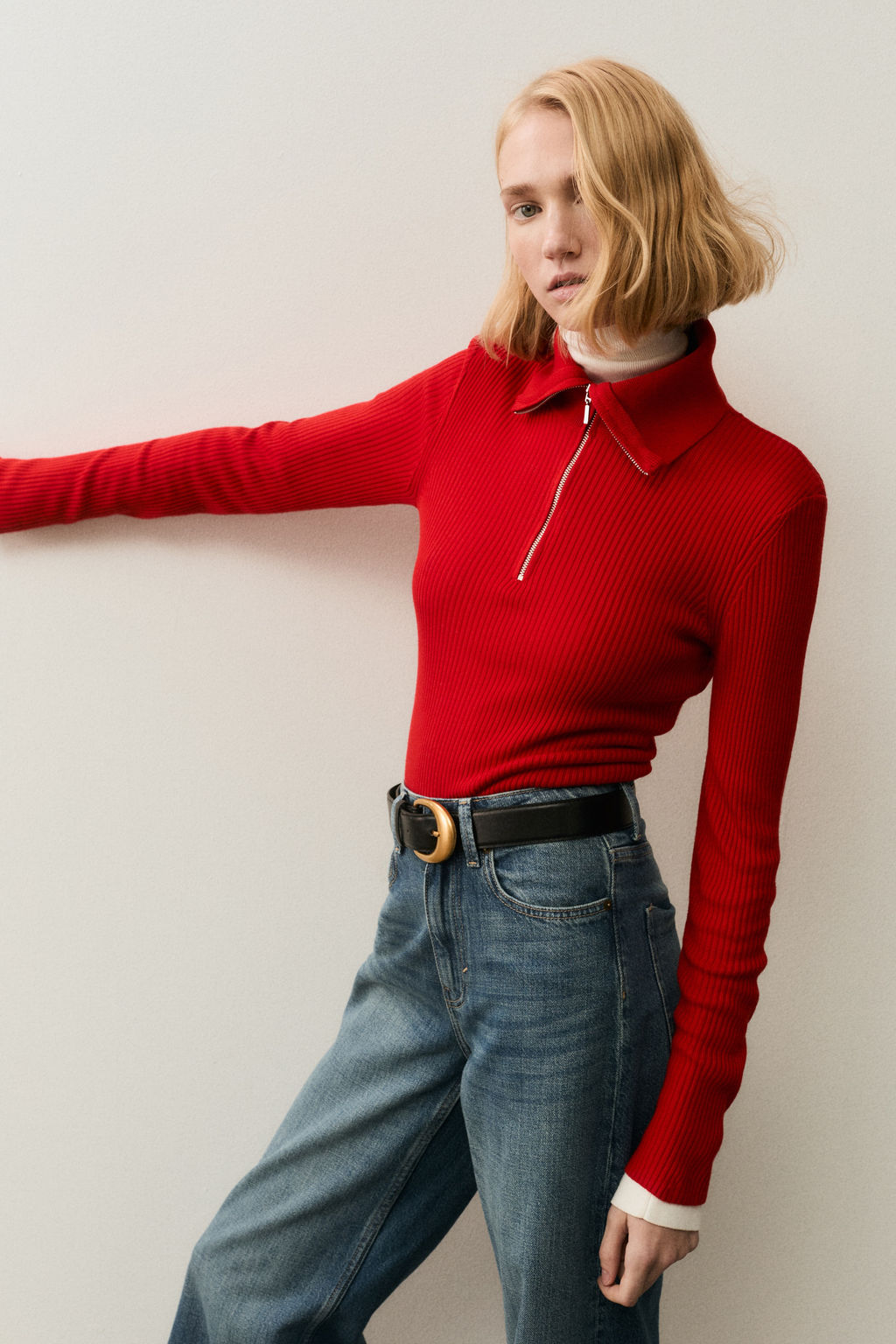 Top en punto de canal? con media cremallera - H&m фото 4