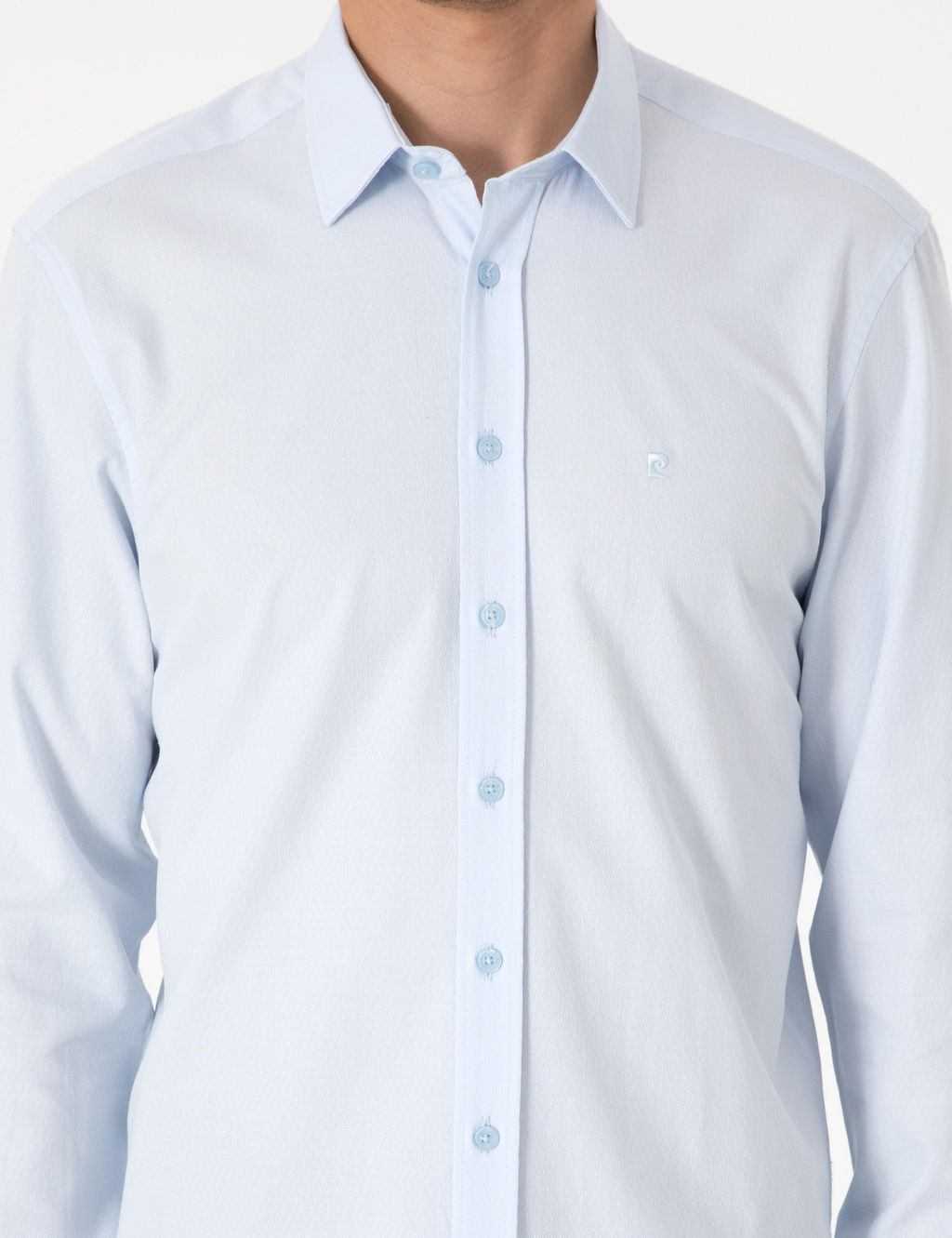 A__k Mavi Slim Fit Uzun Kollu G_mlek - Pierre cardin фото 6