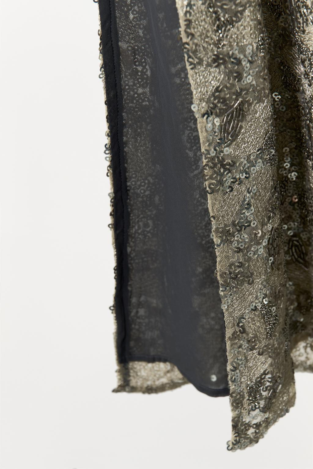 SEQUIN AND BEADED EMBROIDERED KIMONO - Zara фото 9