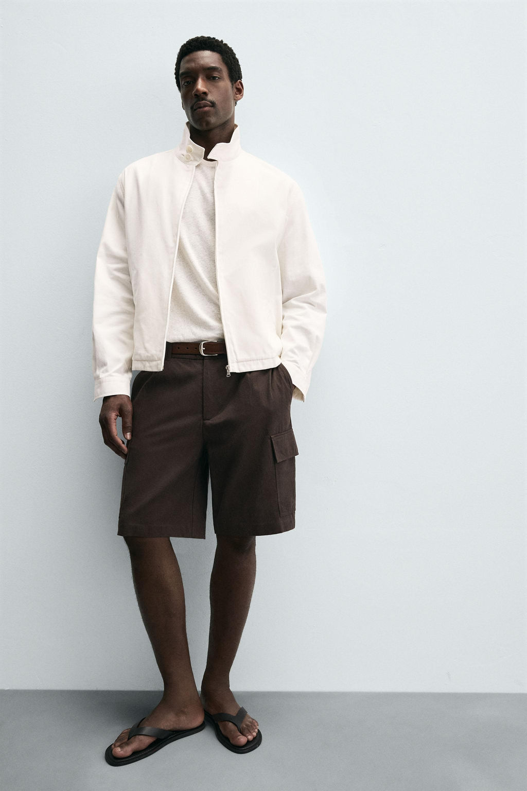 LYOCELL-COTTON CARGO BERMUDA SHORTS - Zara фото 6