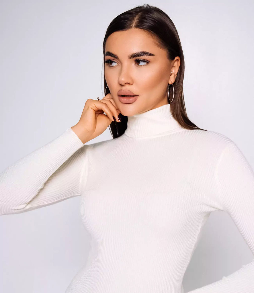 Водолазка #БШ2843, кремовый