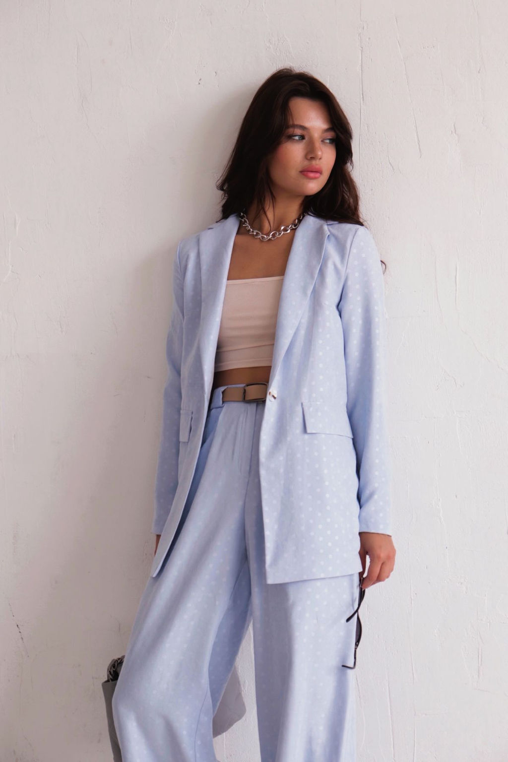 9851 Костюм брючный голубой - Martichelli фото 10