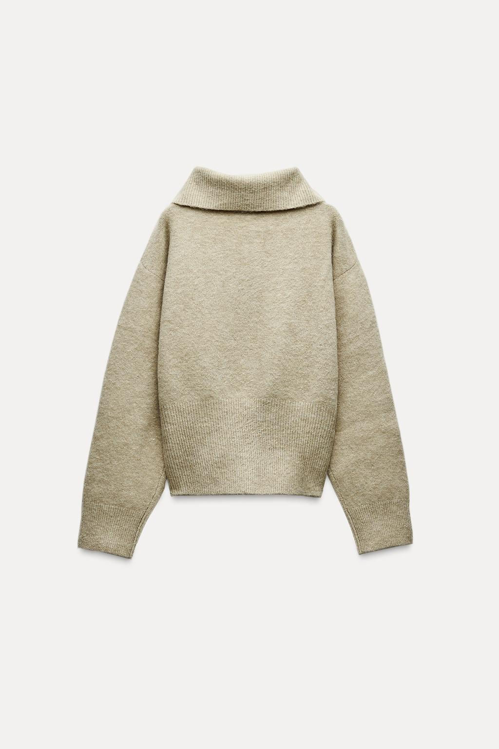 POLO COLLAR KNIT SWEATER - Zara фото 7