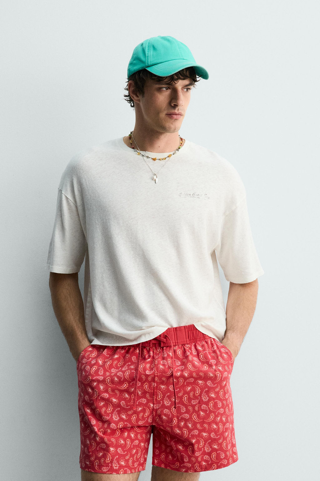 CAMISETA LAVADA ALGOD?N - LINO FLORIDA / Blanco