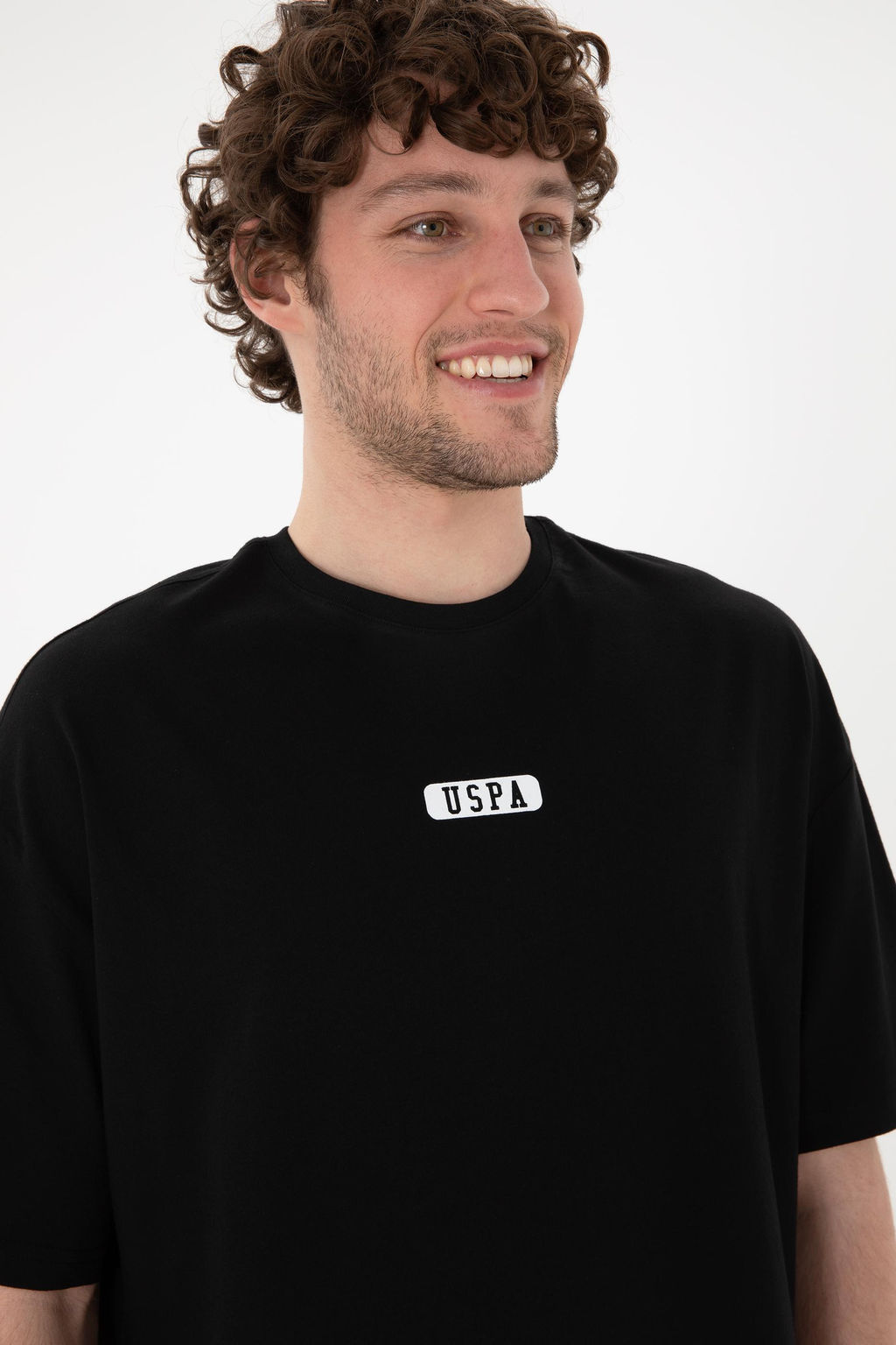 Erkek Oversize Fit Bisiklet Yaka Siyah Ti__rt Sepette S_rpriz _ndirim - U.s. polo assn фото 3