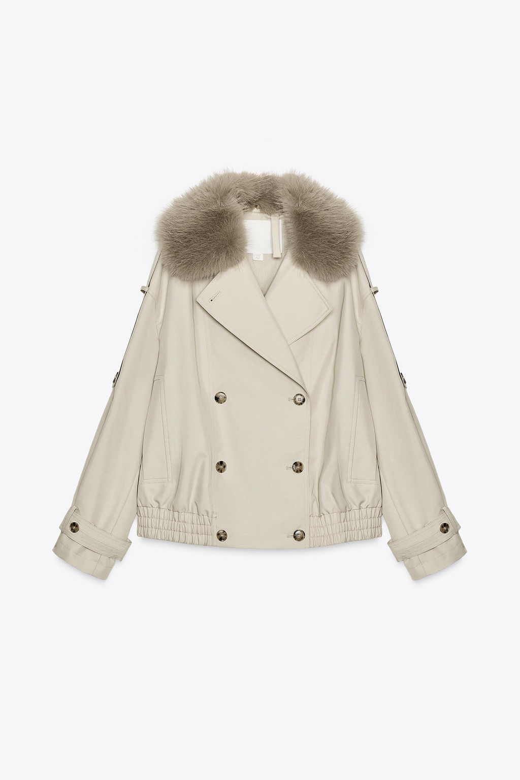 ZW COLLECTION WATER-REPELLENT SHORT TRENCH COAT