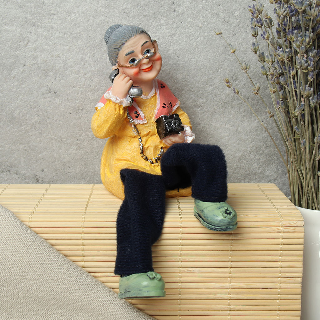 Цена за 2 шт. Фигурка Бабушка, Дедушка висячие ножки 20 см / YH0366 /уп 96/микс - Галеонтрейд фото 7