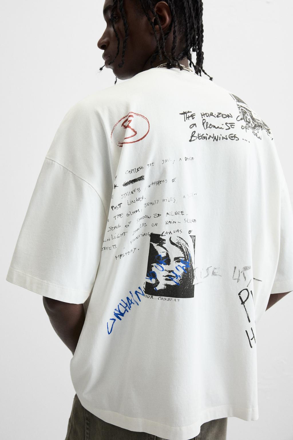 WASHED GRAPHIC T-SHIRT - Zara фото 5