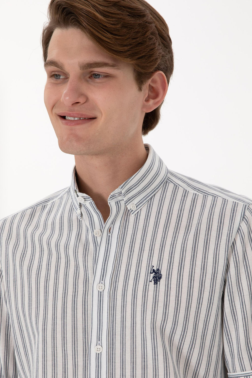 Erkek Beyaz Uzun Kollu G_mlek Sepette S_rpriz _ndirim - U.s. polo assn фото 2