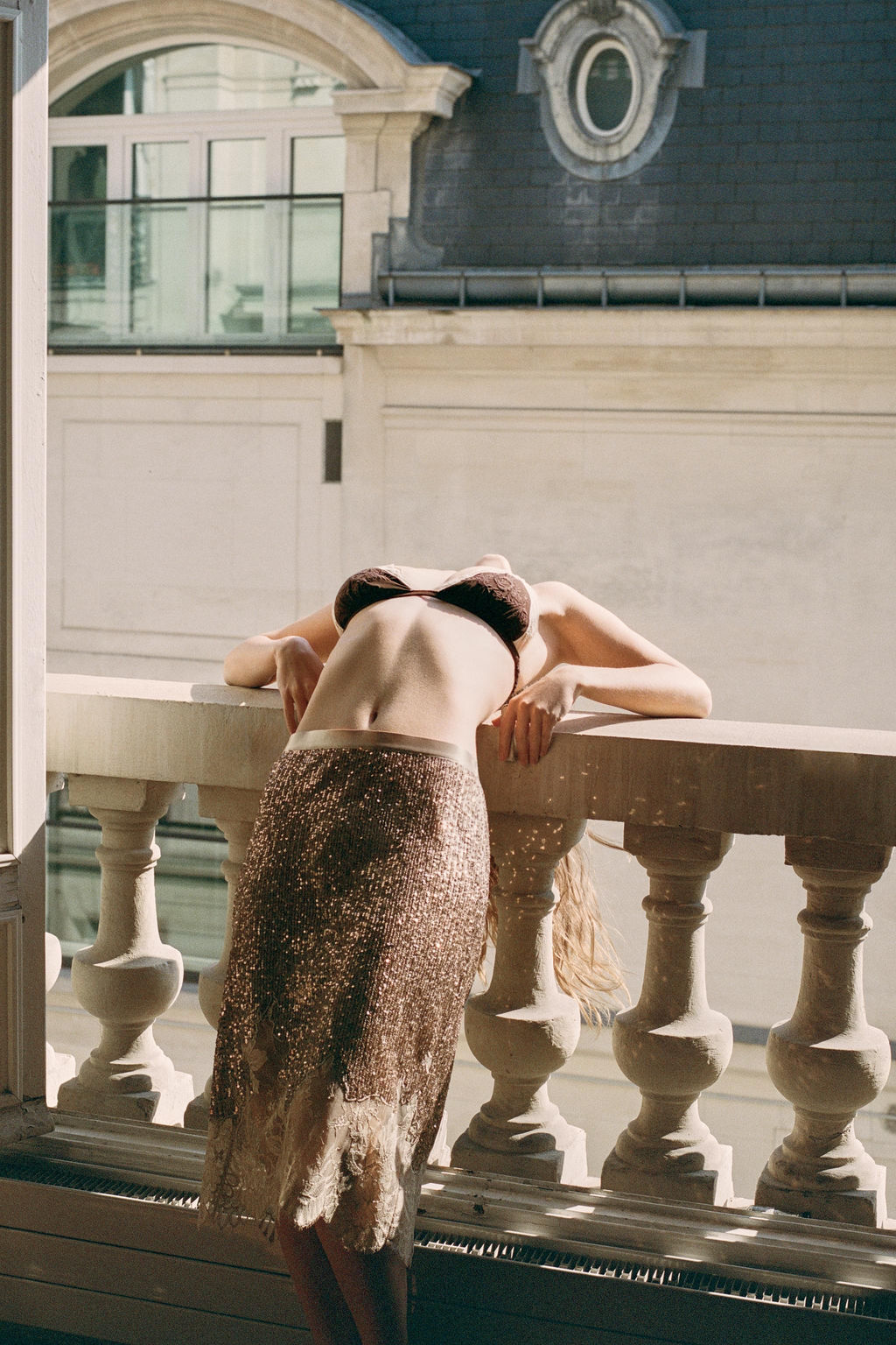 FALDA LENTEJUELAS ENCAJE / Cobre - Zara фото 3