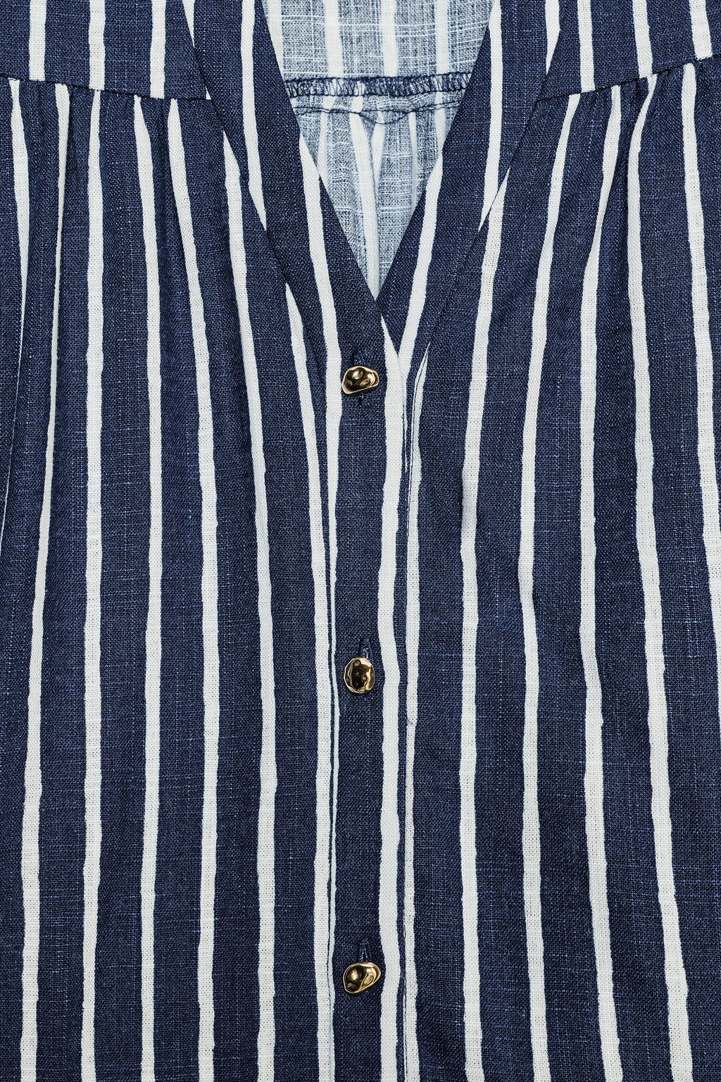 STRIPED LINEN BLEND SHIRT - Zara фото 10