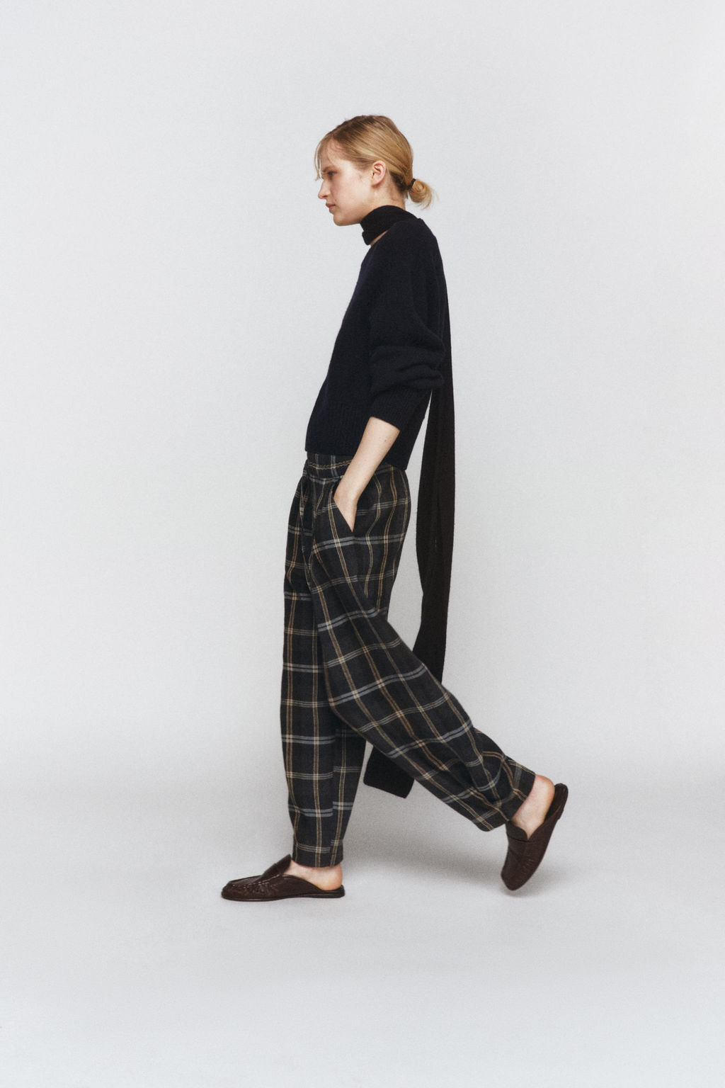 ZW COLLECTION CHECK TROUSERS - Zara фото 3