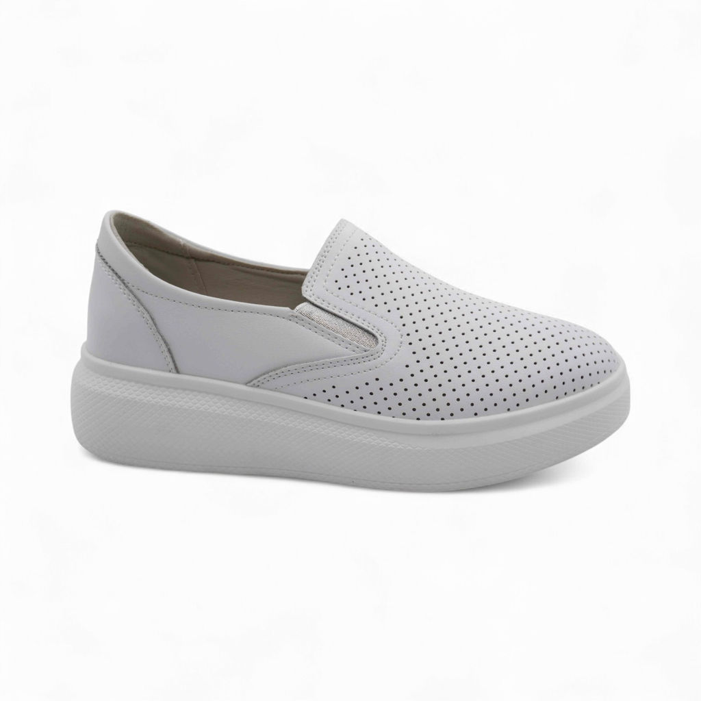 Кроссовки из натуральной кожи Р51-1 белые - Sport фото 2