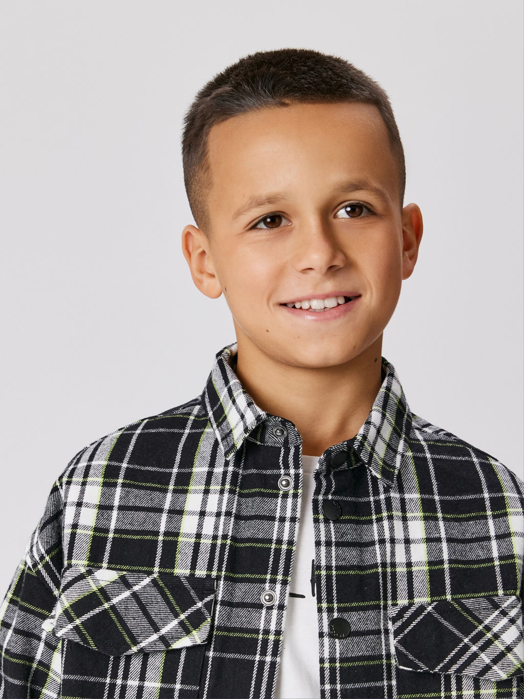 ACOOLA / Куртка детская для мальчиков Alvaru черно-белая клетка фото 6