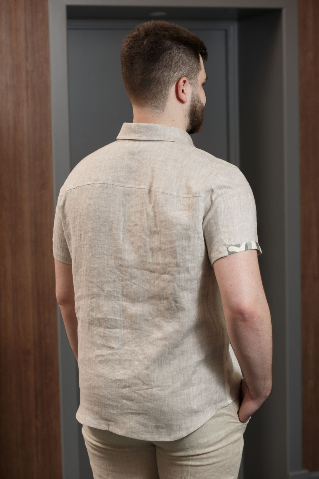 Рубашка 0209 натуральный - Новый лен фото 2