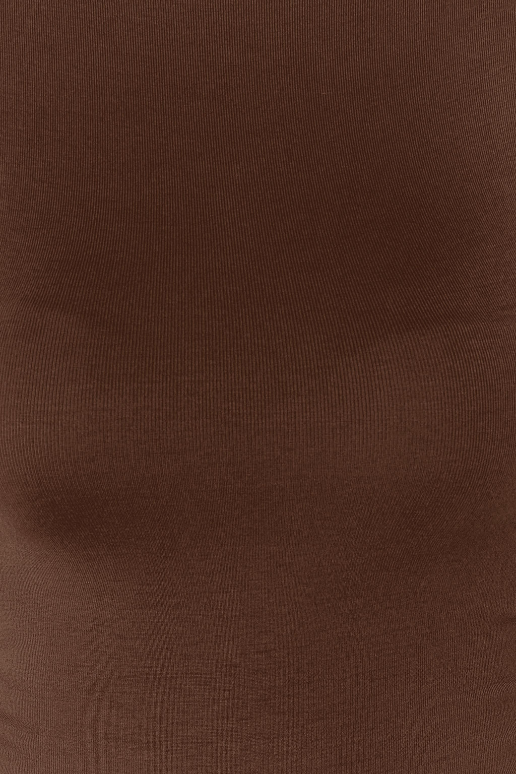 Kahverengi Dik Yaka Buzgu/Drape Detayl? Fitted/Vucuda Oturan Asimetrik Orme Bluz TWOSS24BZ00534