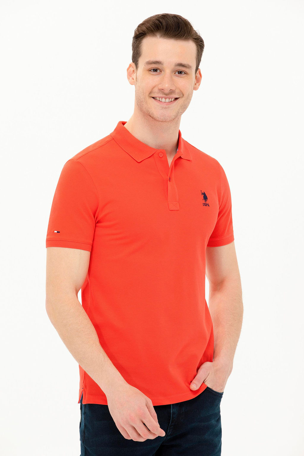 Мужская красная базовая футболка - U.s. polo assn фото 17