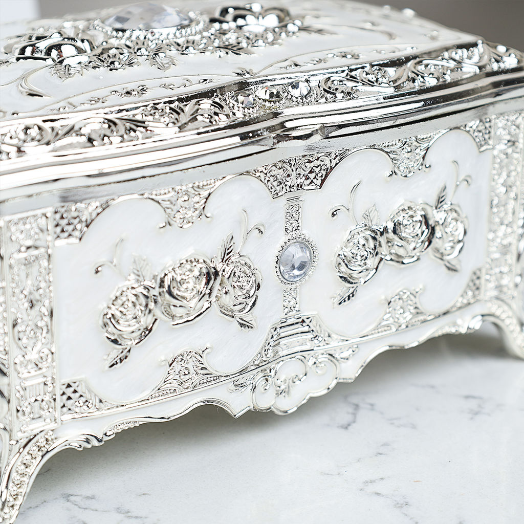 Шкатулка 16х11х8 см серебро / B7279 /уп 36/ - Галеонтрейд фото 4