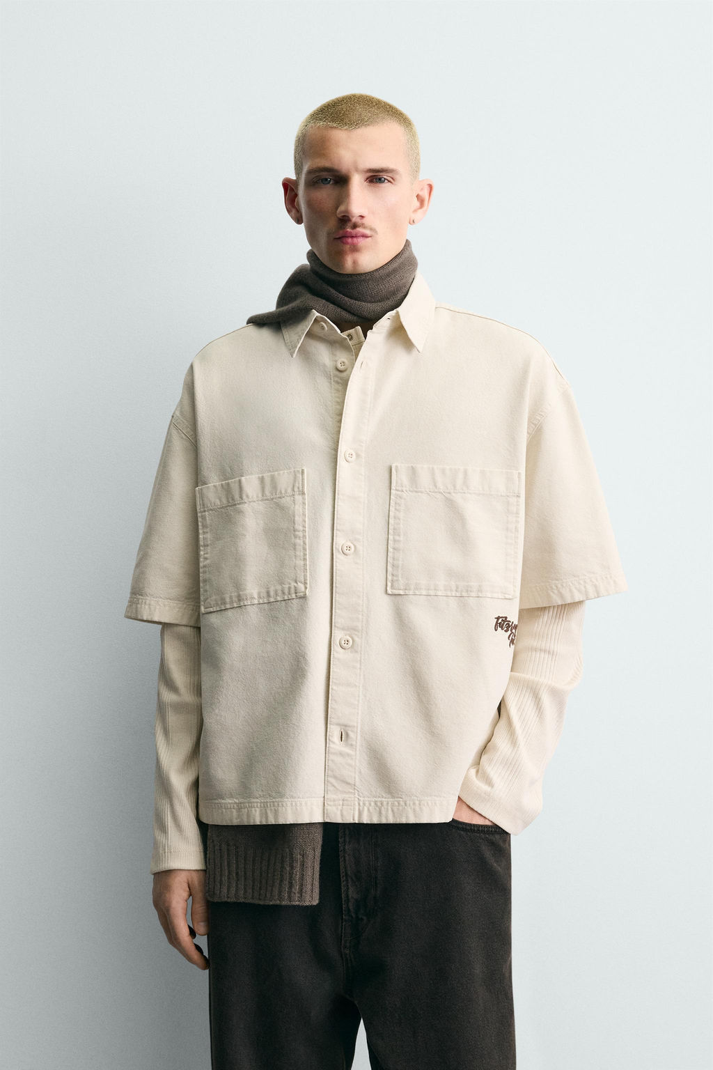 CAMISA ESTRUCTURA BOLSILLOS / Blanco - Zara фото 2