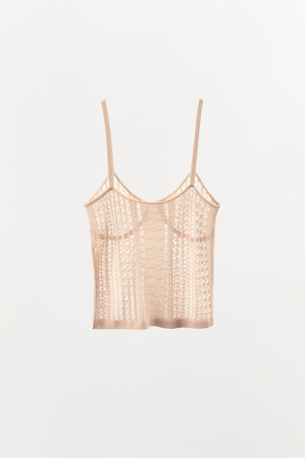 FINE KNIT TOP WITH OPENWORK - Zara фото 4