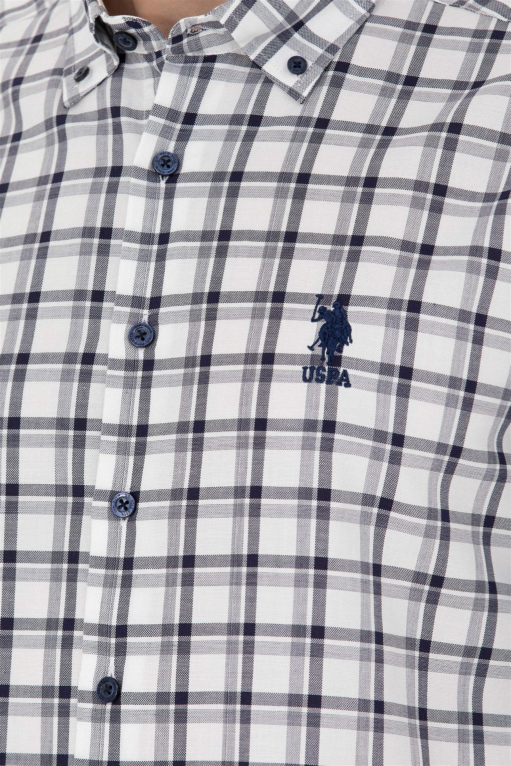 Мужская темно-синяя рубашка с длинным рукавом - U.s. polo assn фото 7