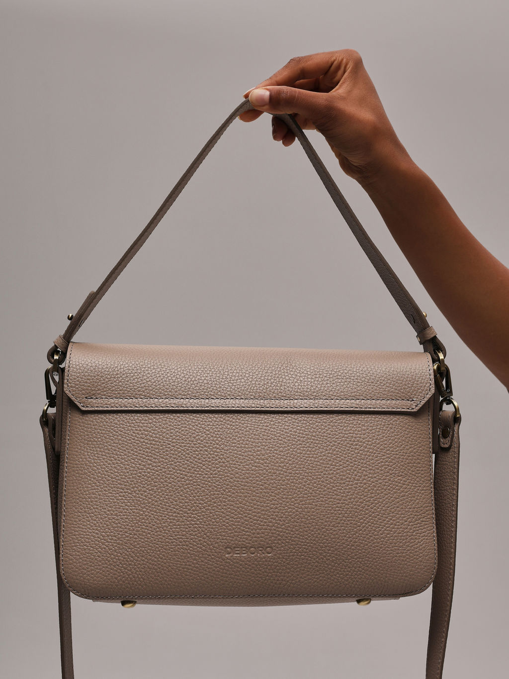 Сумка кожаная Deboro 30512 бежевый латте