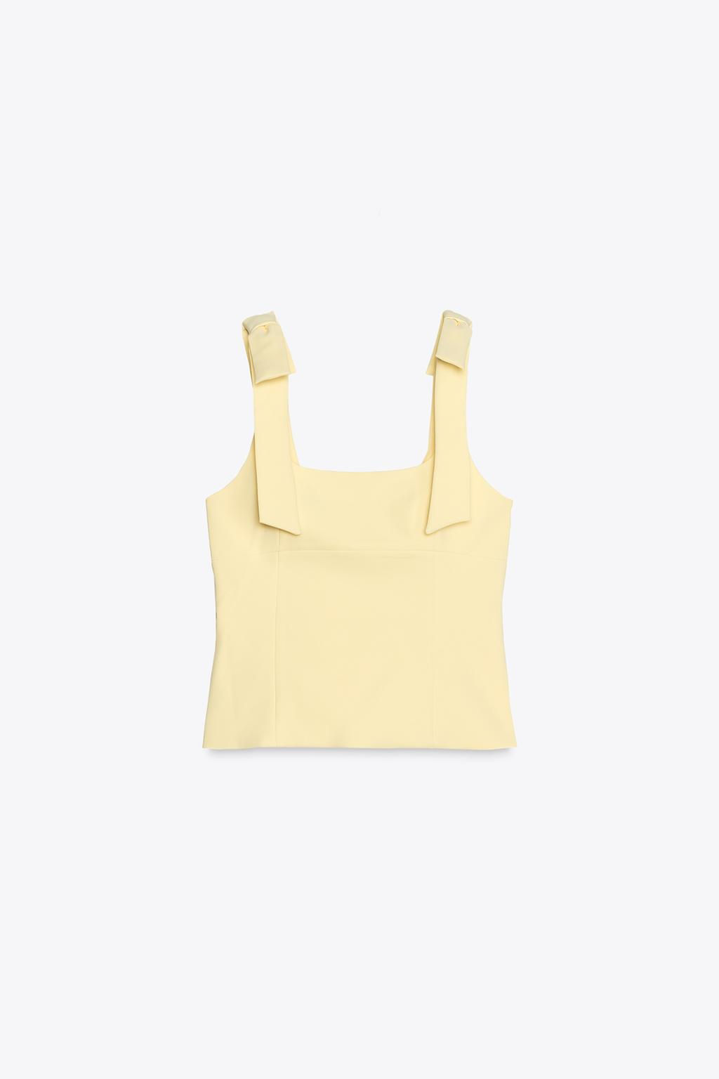 STRETCH TOP WITH BOWS - Zara фото 11