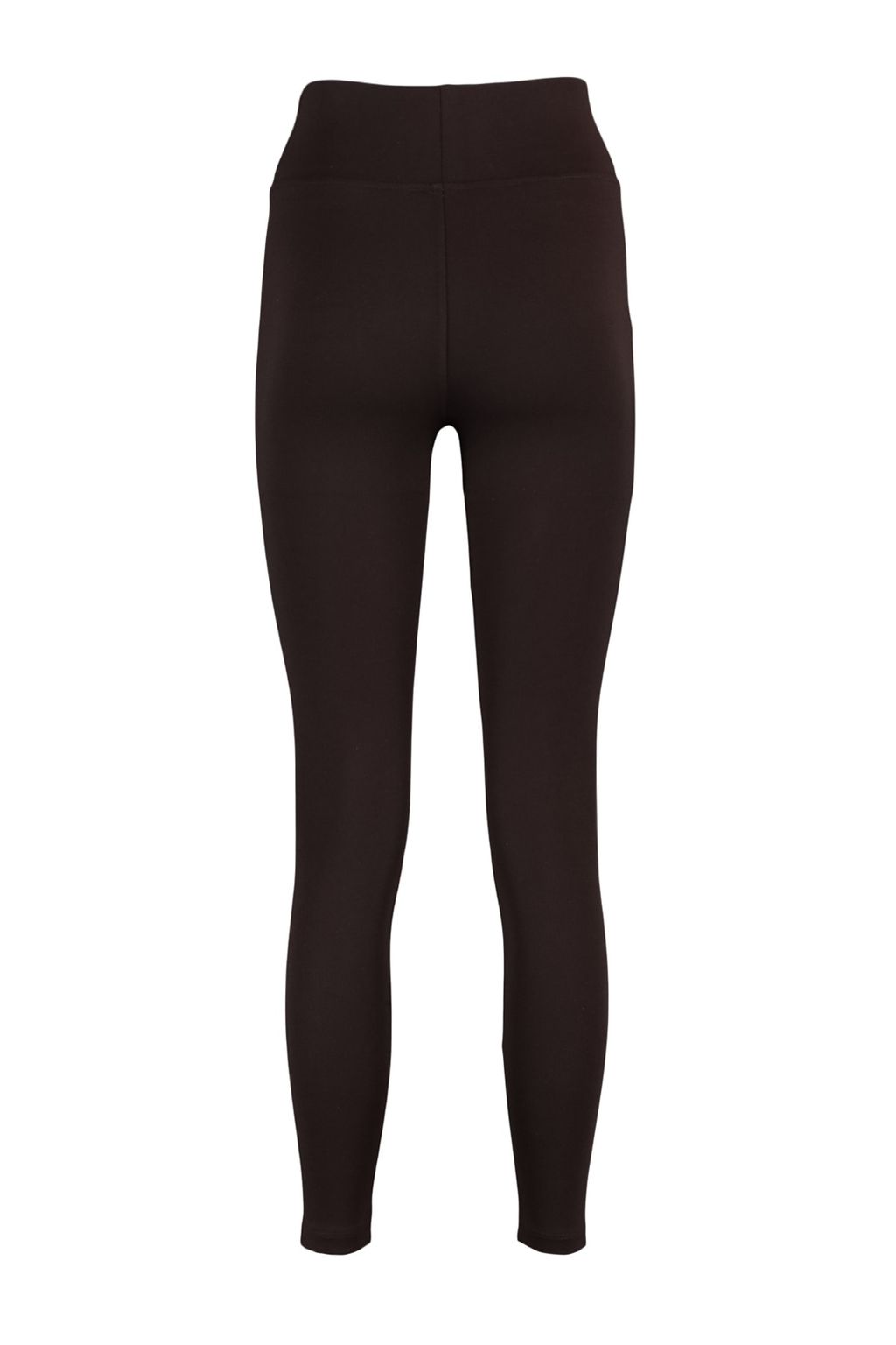 Siyah Yuksek Bel Basic Beli Lastikli Interlok Orme Tayt TWOAW20TA0047 - Trendyolmilla фото 9