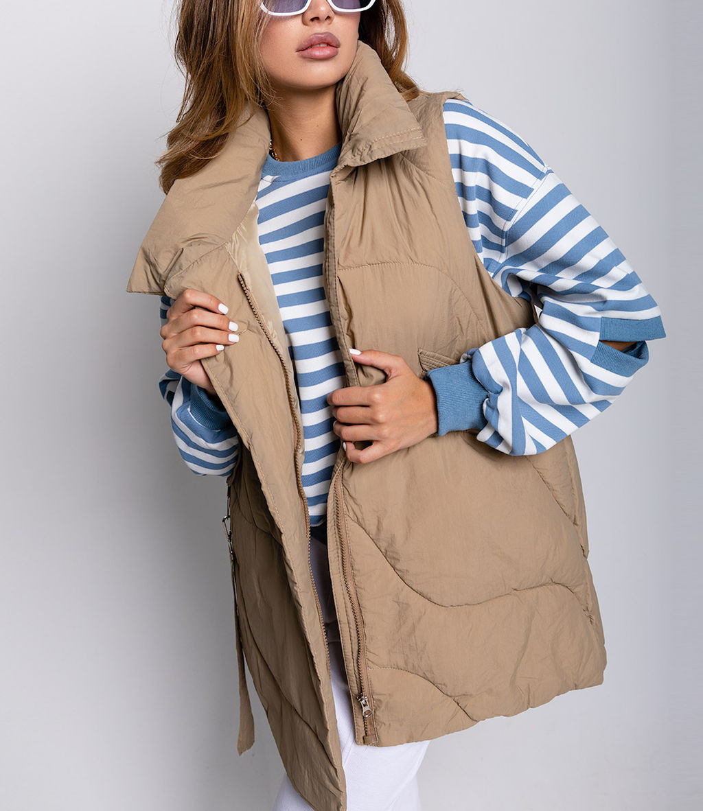 Жилет #КТ2273 (2), бежевый - Dommod фото 5