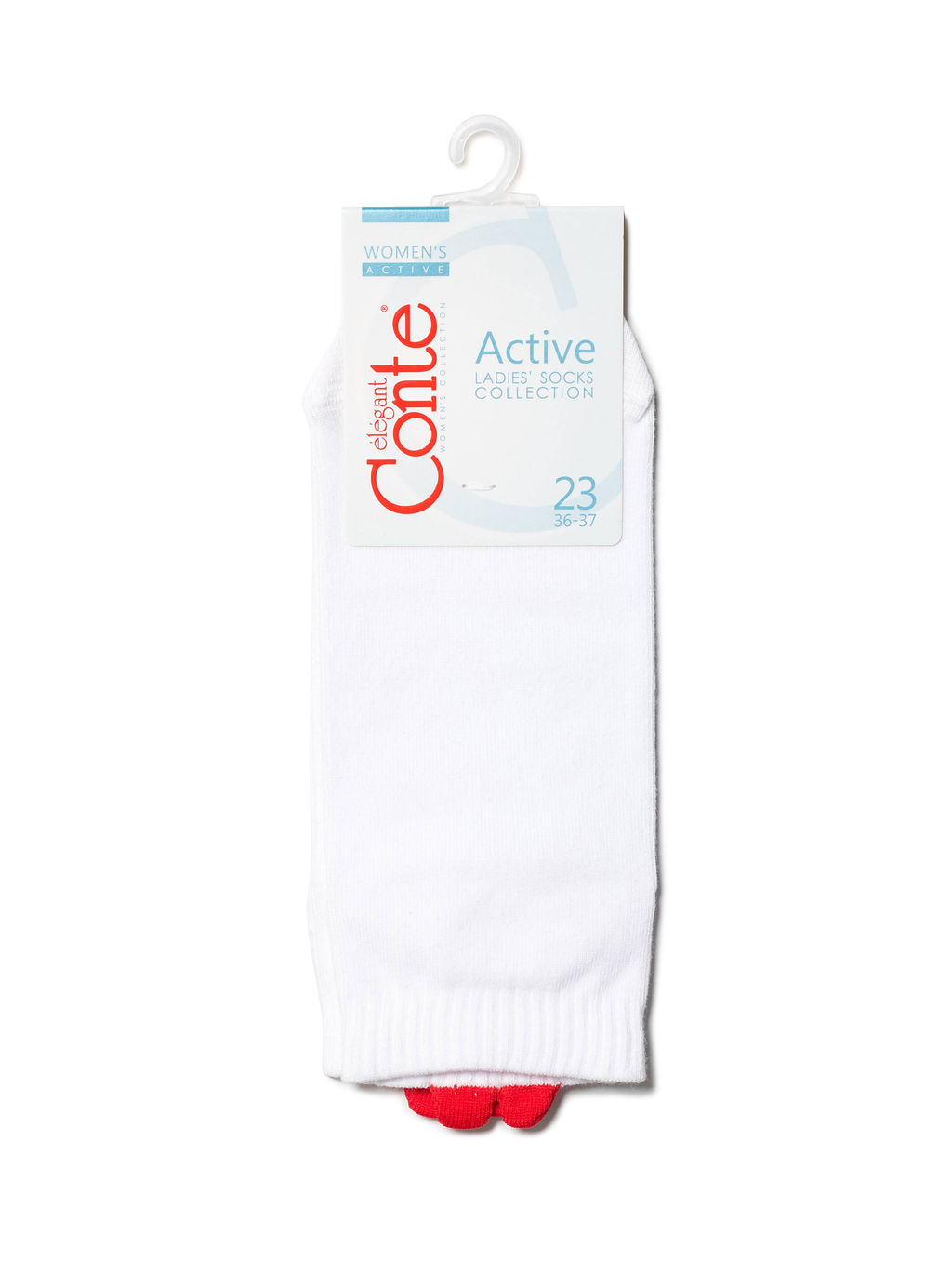 Цена за 2 пары. Носки Короткие CONTE Короткие хлопковые носки с пикотом-сердечком белый - Conte elegant фото 4