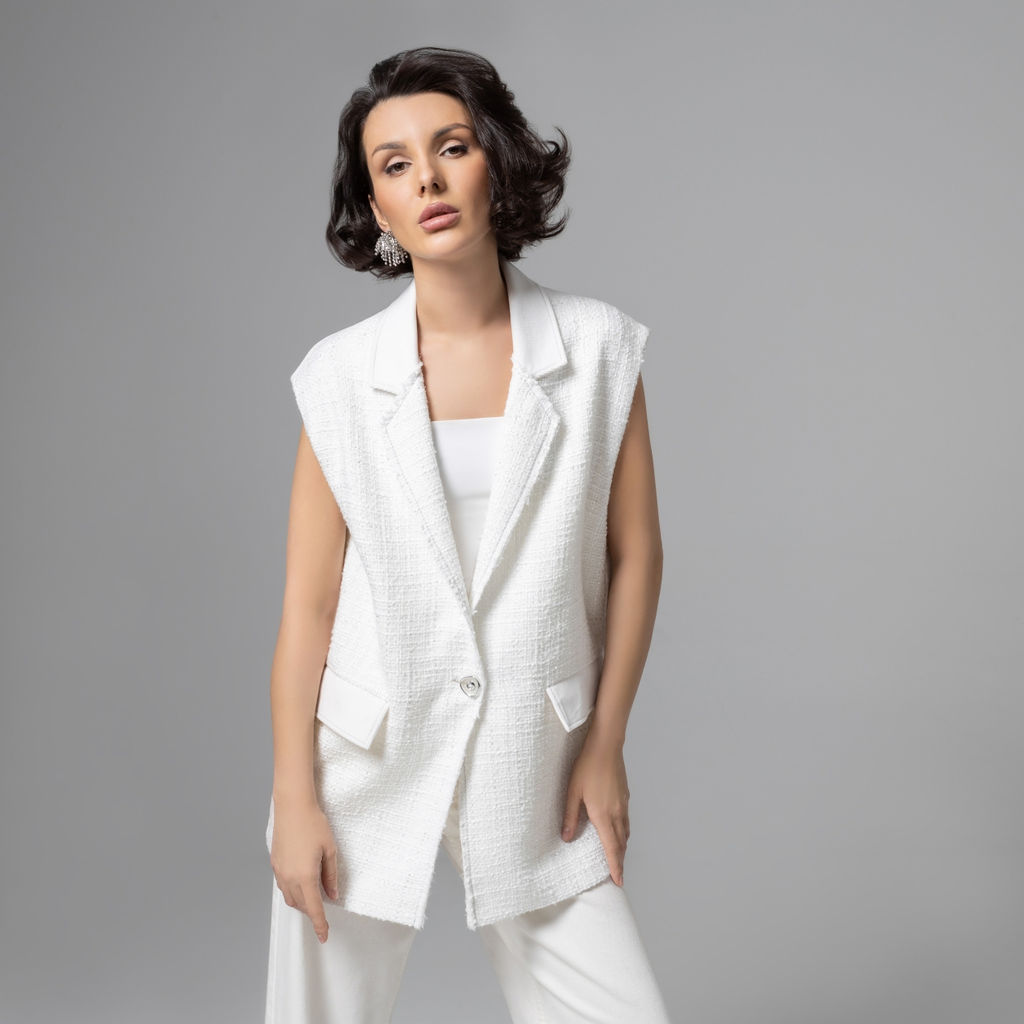 Жилет , в котором выглядишь дорого, Карьерный взлет (античный белый) - Charutti фото 2