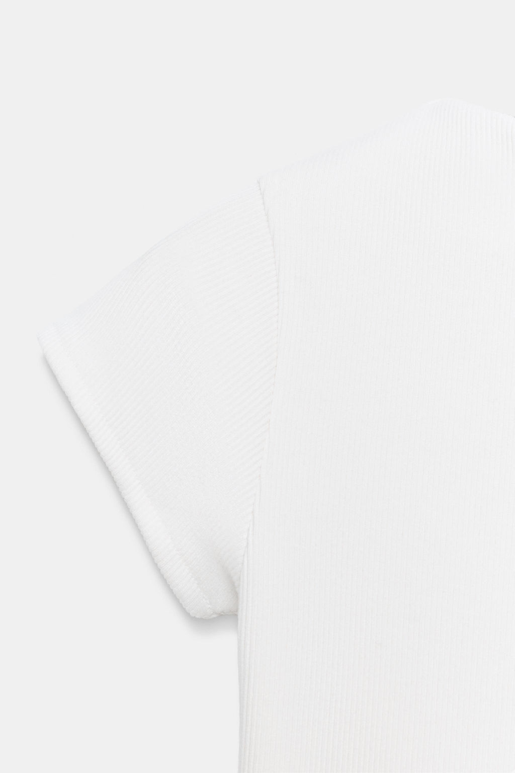 CAMISETA RIB BOTONES / Blanco roto - Zara фото 6