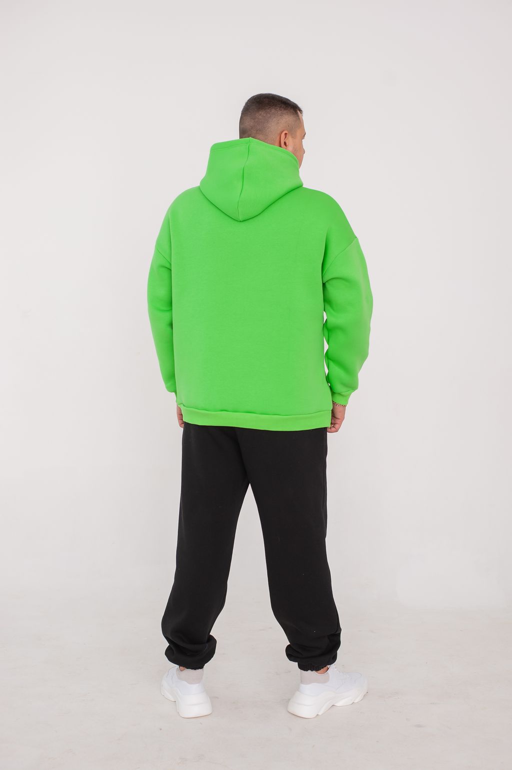 Толстовка мужская Худи салатовый начес - Марлен фото 2