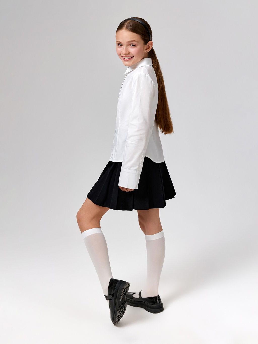 ACOOLA / Блузка детская для девочек Levin белый  фото 6