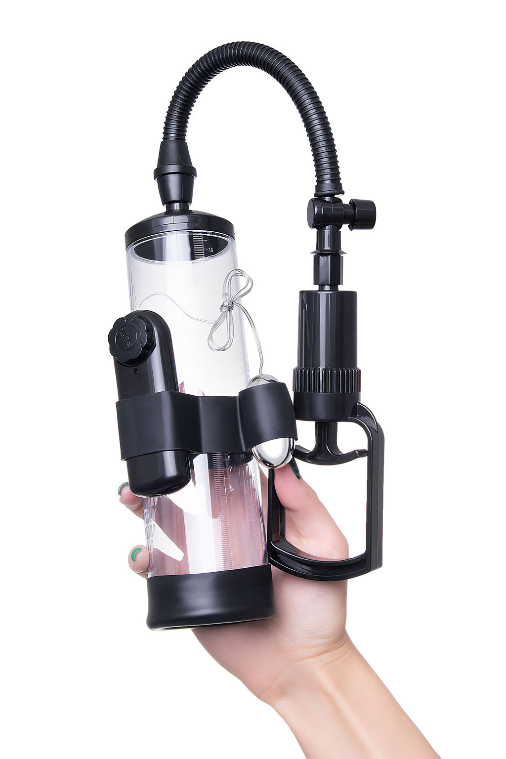 Механическая помпа для пениса Sexus Men Training Harald, ABS-пластик, черный, 64 см