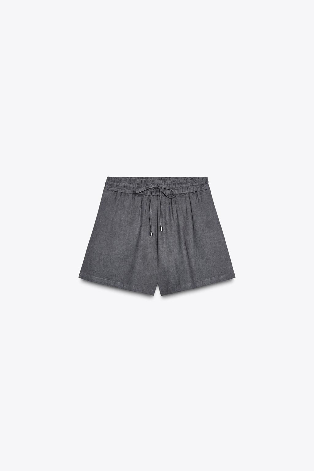 LINEN BLEND BOXER BERMUDA SHORTS - Zara фото 21