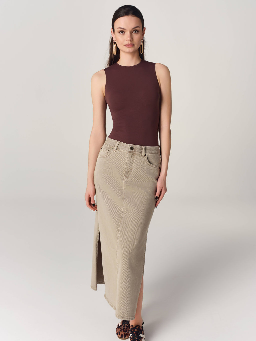 CONTE CON-946 Юбка джинсовая женская peanut  фото 2