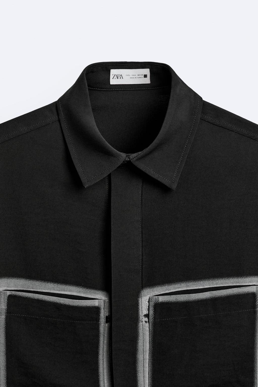 SHIRT WITH CONTRAST POCKETS - Zara фото 8