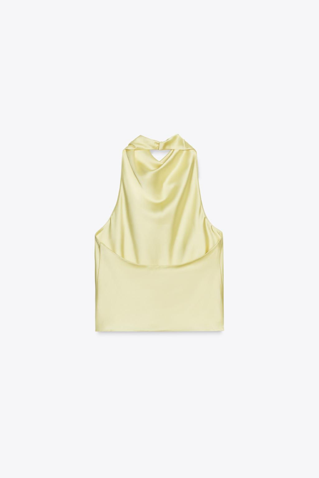 SATIN HALTER TOP - Zara фото 22