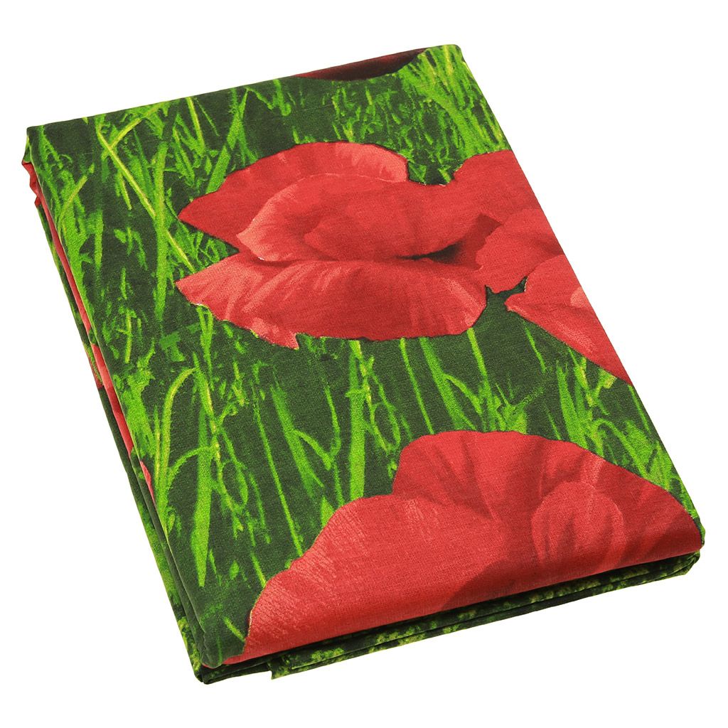Пододеяльник на пуговицах Евро Макси Коллекция Лето. Красные маки 240х215см, бязь Комфорт 121г/м2, хлопок 100%, упаковка классическая ПВХ 28х41см, Домашняя мода (Россия)  фото 2