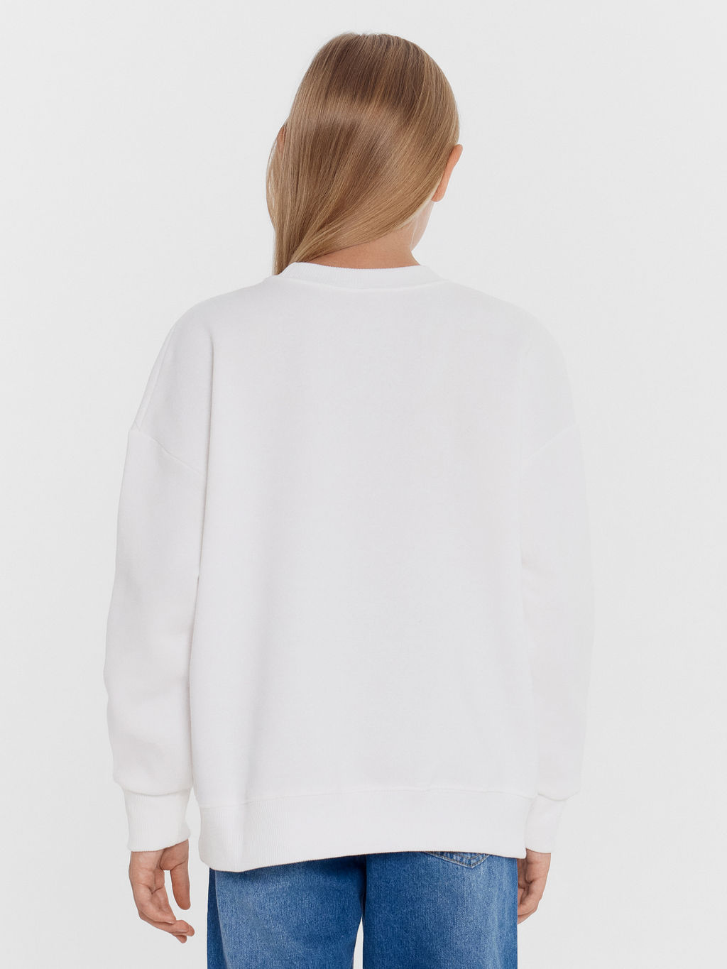 Свитшот для девочек белый с печатью - Mark formelle фото 4