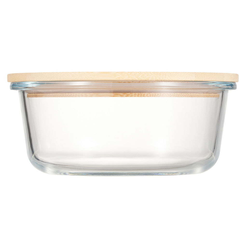 51958 GIPFEL Контейнер стеклянный STOR 640мл/O15х6,5см, круглый с крышкой. Материал: боросиликатное стекло, бамбук, силикон  фото 2