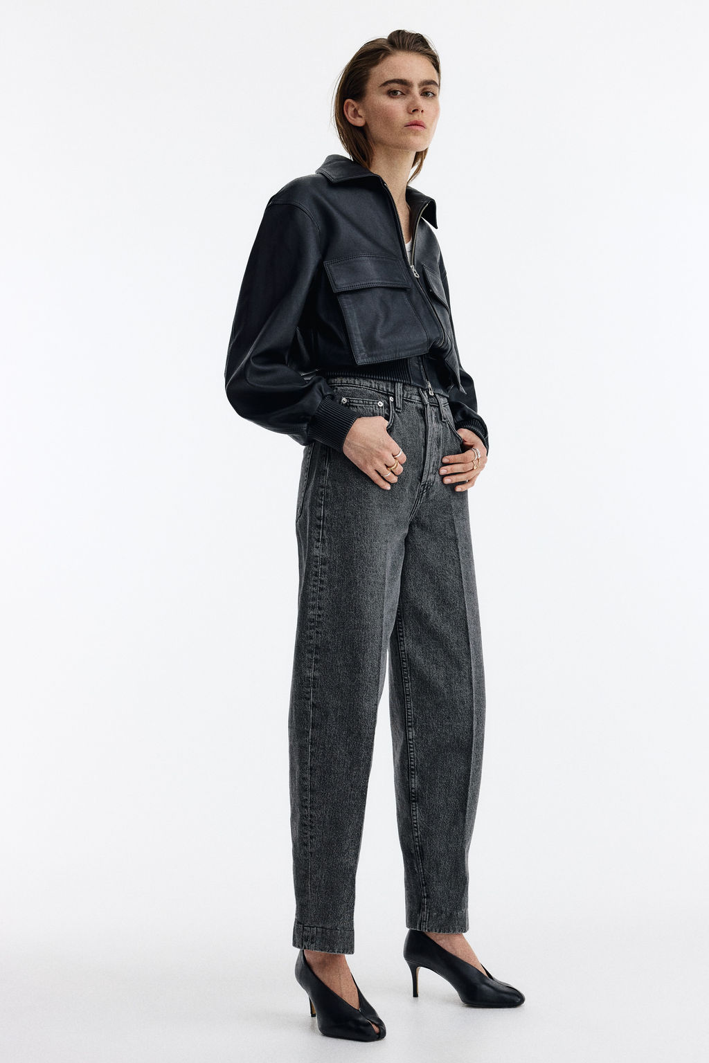 Barrel High Ankle Jeans - H&m фото 10