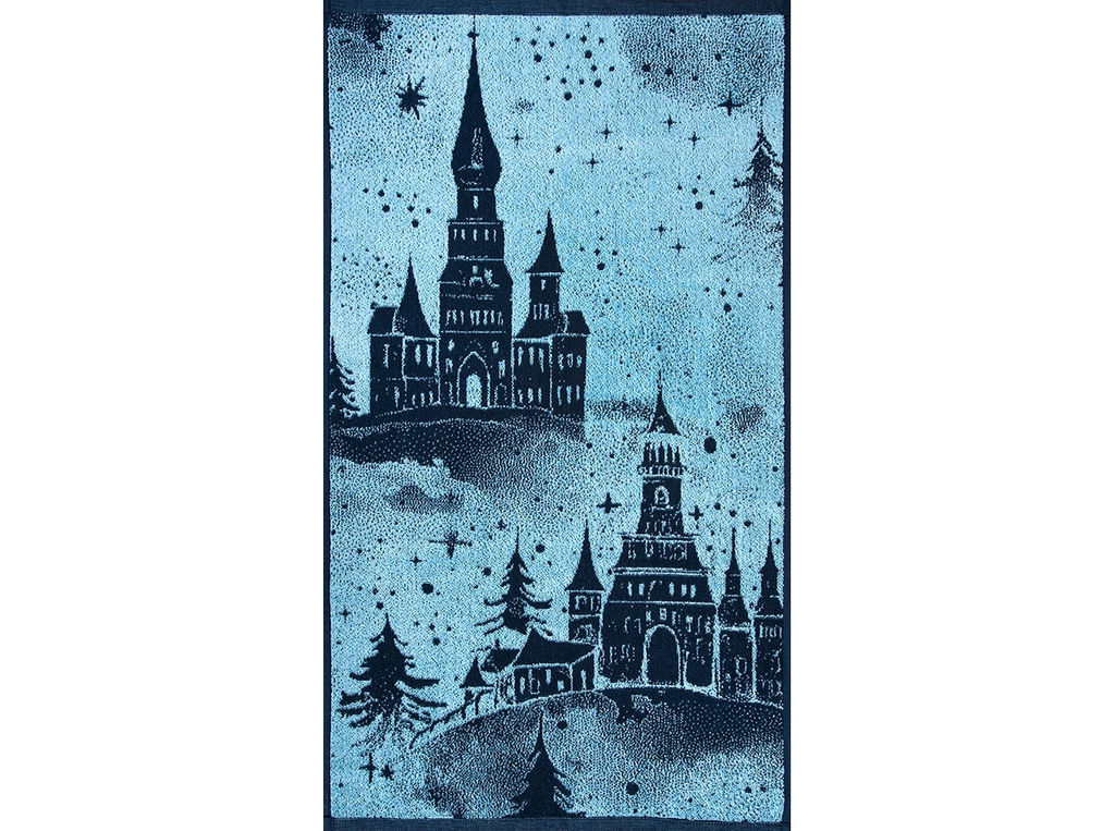 Полотенце махровое 6с103.412ж1 Зимняя сказка(джинс) 50х90см