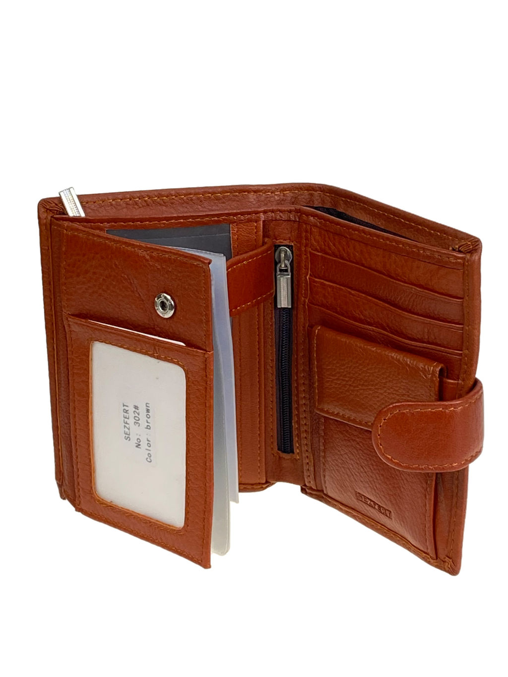 Кошелек-органайзер мужской из натуральной кожи, цвет рыжий - Greta фото 2