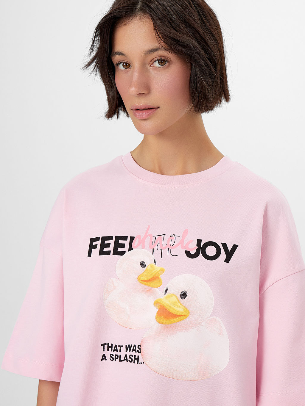 Футболка Mark Formelle женская розовая с печатью хлопок  фото 4