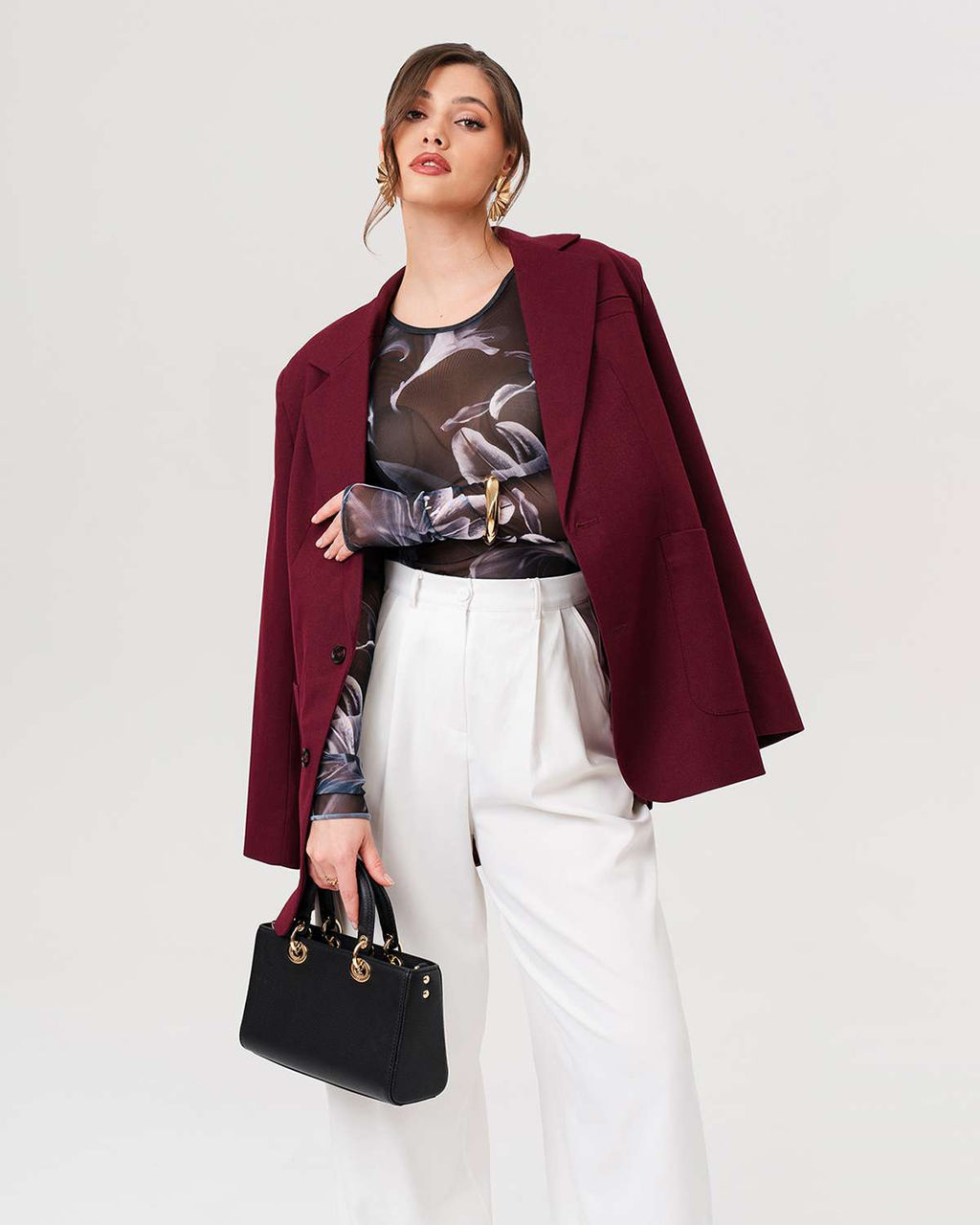 Лонгслив из сетки с принтом 457.4.12 - Sahar art lab фото 10