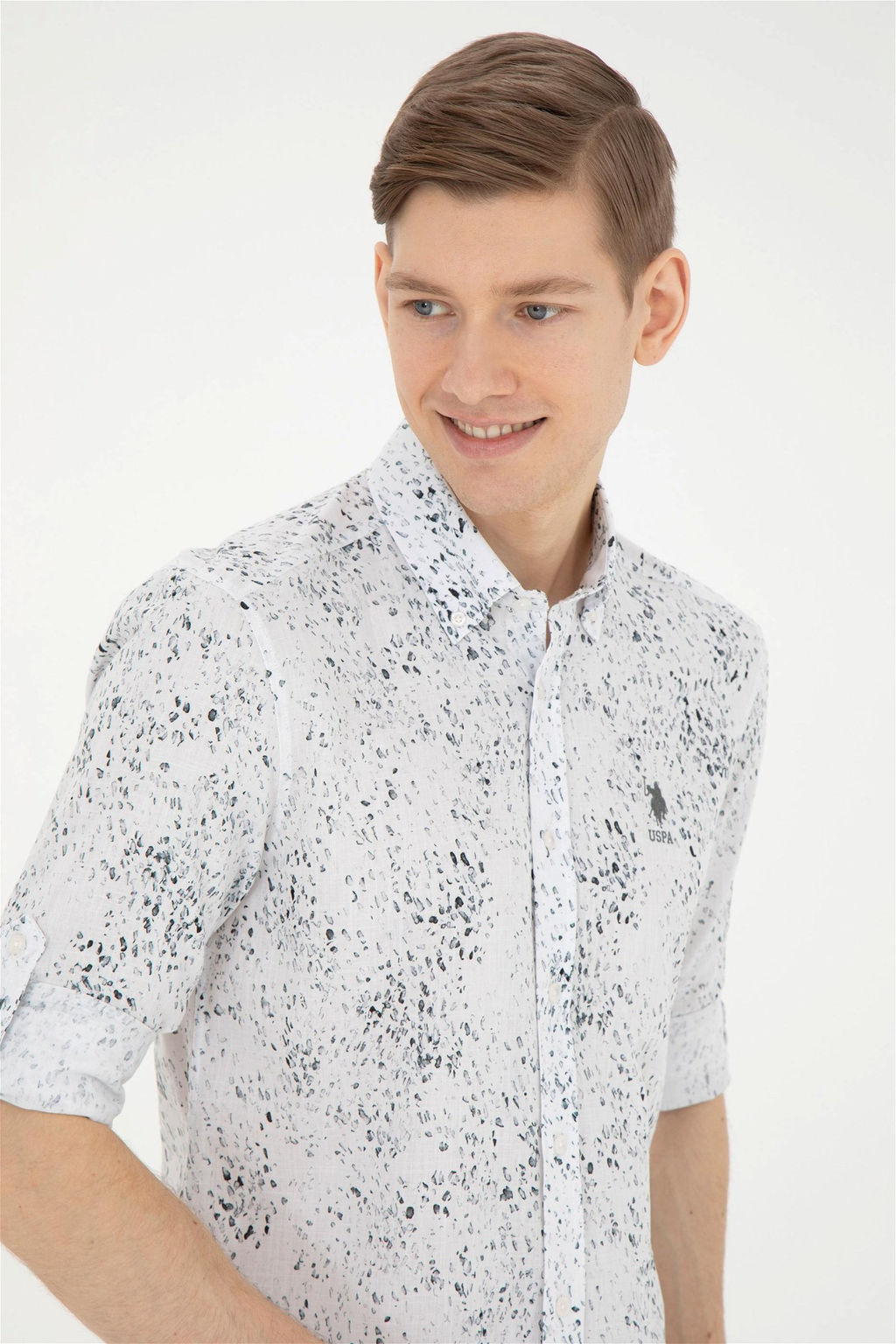 Мужская черная рубашка с длинным рукавом - U.s. polo assn фото 2